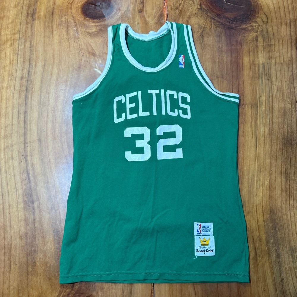 Vintage 80s MacGregor Boston Celtics Jersey SandKnit NBA 32 Kevin McHale E4-17